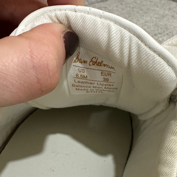 Sam Edelman Ethyl White Lace Up Sneaker - Picture 8 of 10